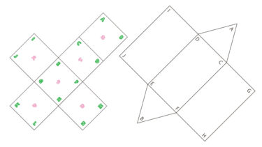 サイコロと三角柱の切って使う展開図｜小５算数｜算数検定７級
